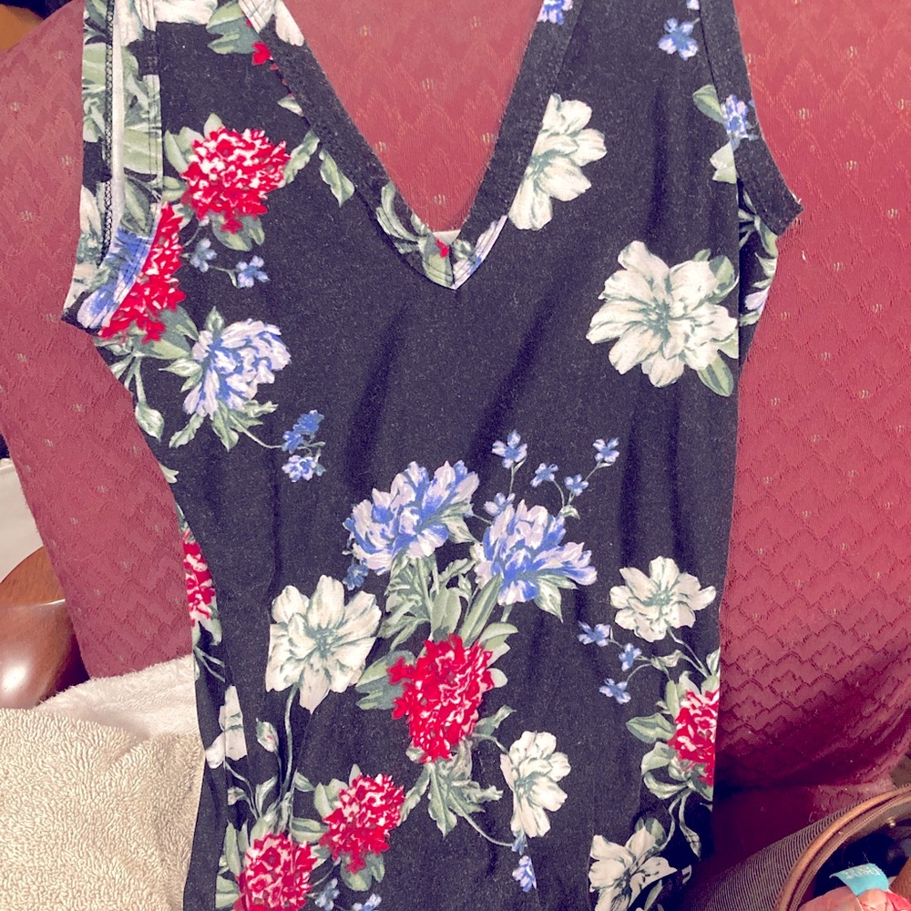 Small floral tank top